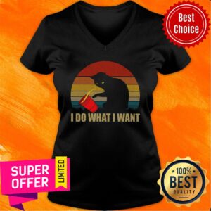 Alternative view of Black Cat I Do What I Want Vintage Shirt