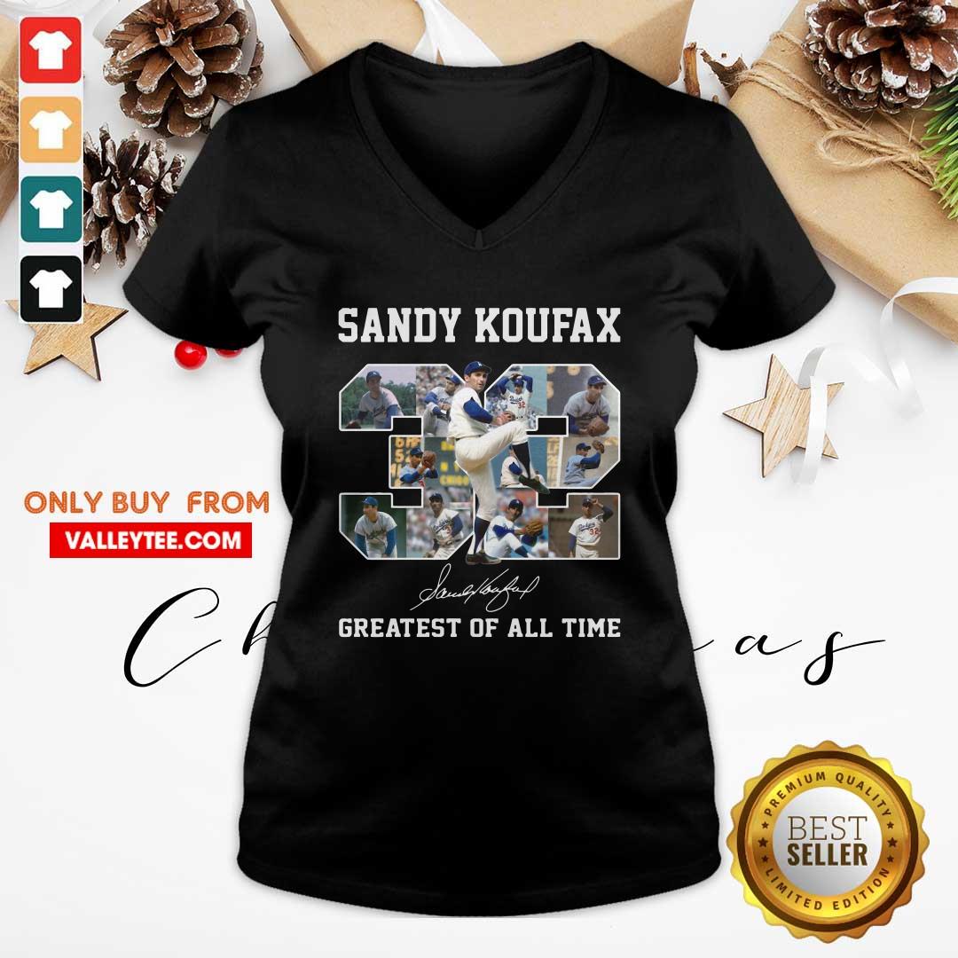 Fantastic Sandy Koufax 32 Greatest Of All Time Signature Shirt - Image 3