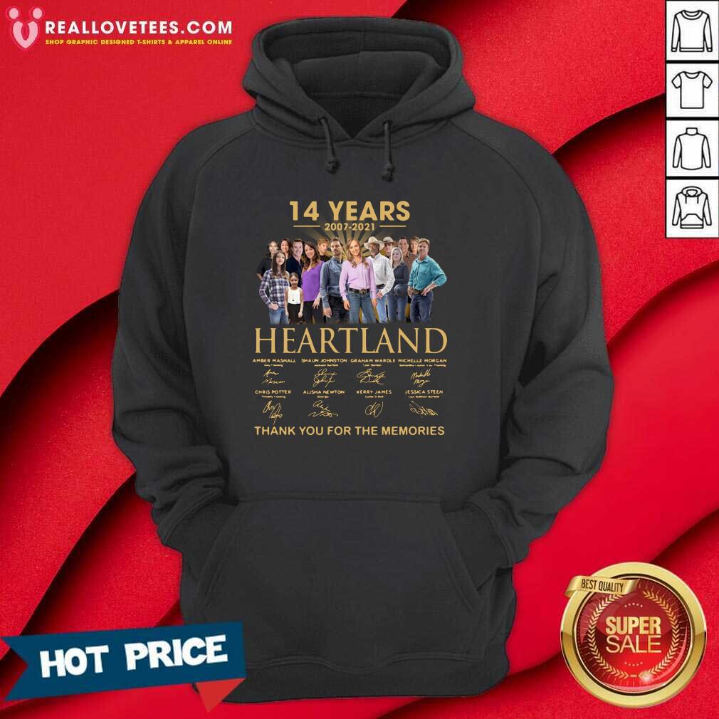 Top 14 Years 2007 2021 Heartland Thank You For The Memories Signatures Shirt - Image 4