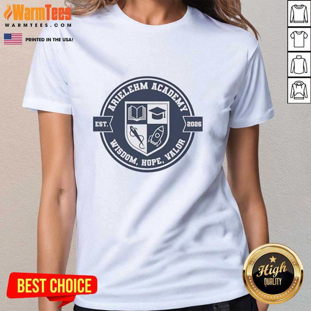 Official Arielehm Academy Wisdom Hope Valor Est 2026 T-Shirt - Image 3