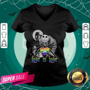 Alternative view of Funny Love Is Love Jack Skellington LGBT Pride Shirt