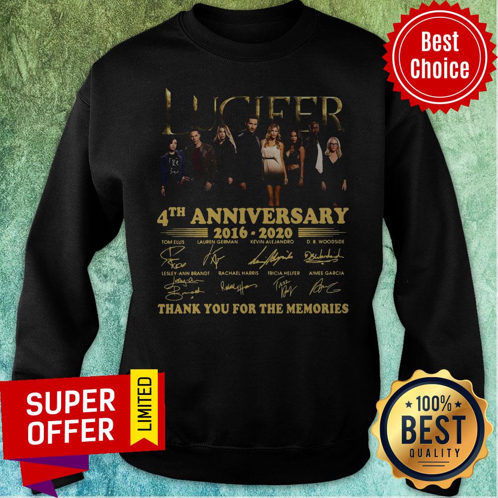 Nice Lucifer 4th Anniversary 2016 2020 Signatures Shirt - Image 5