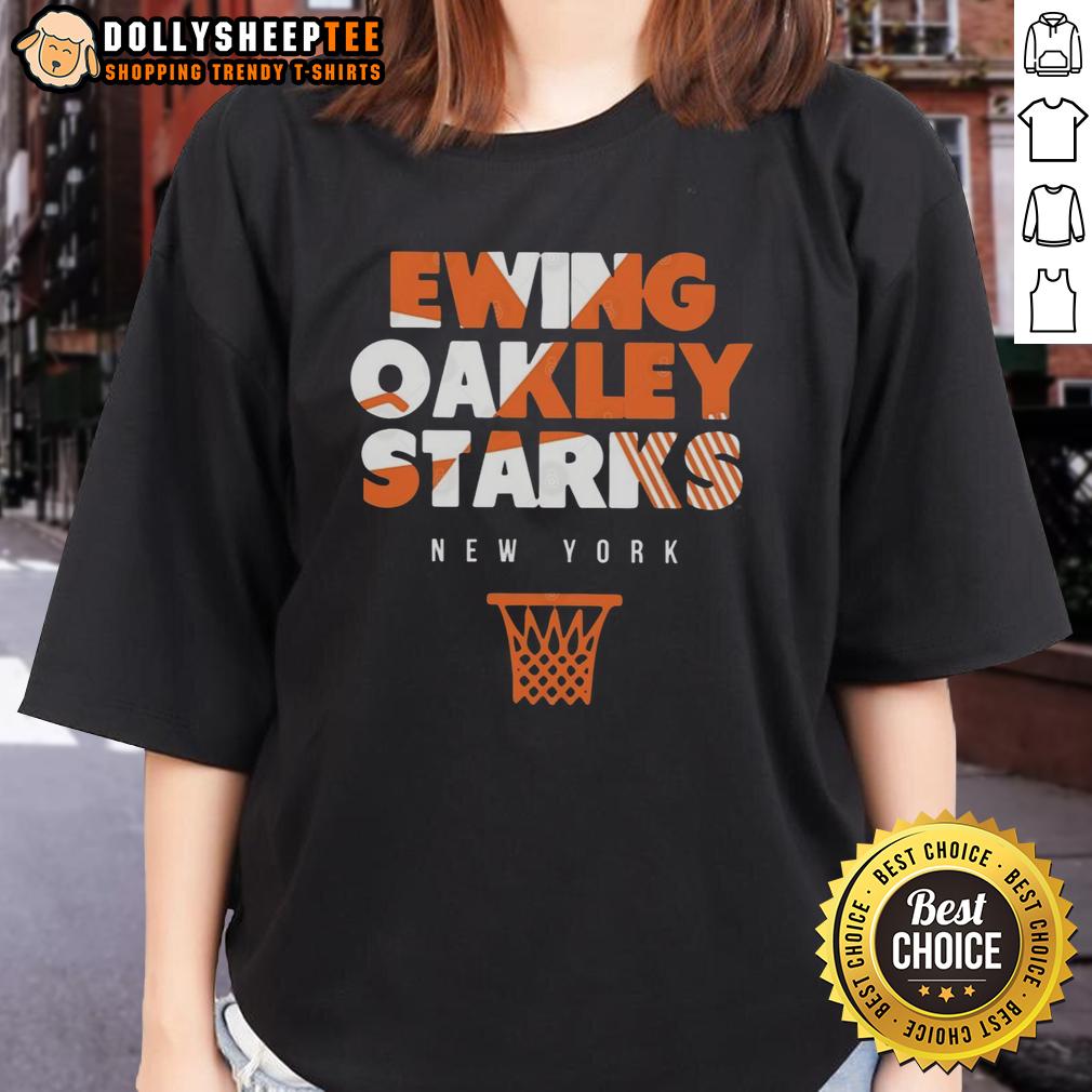 Nice New York Knicks Ewing Oakley Starks Hoop Vintage T-Shirt - Image 3