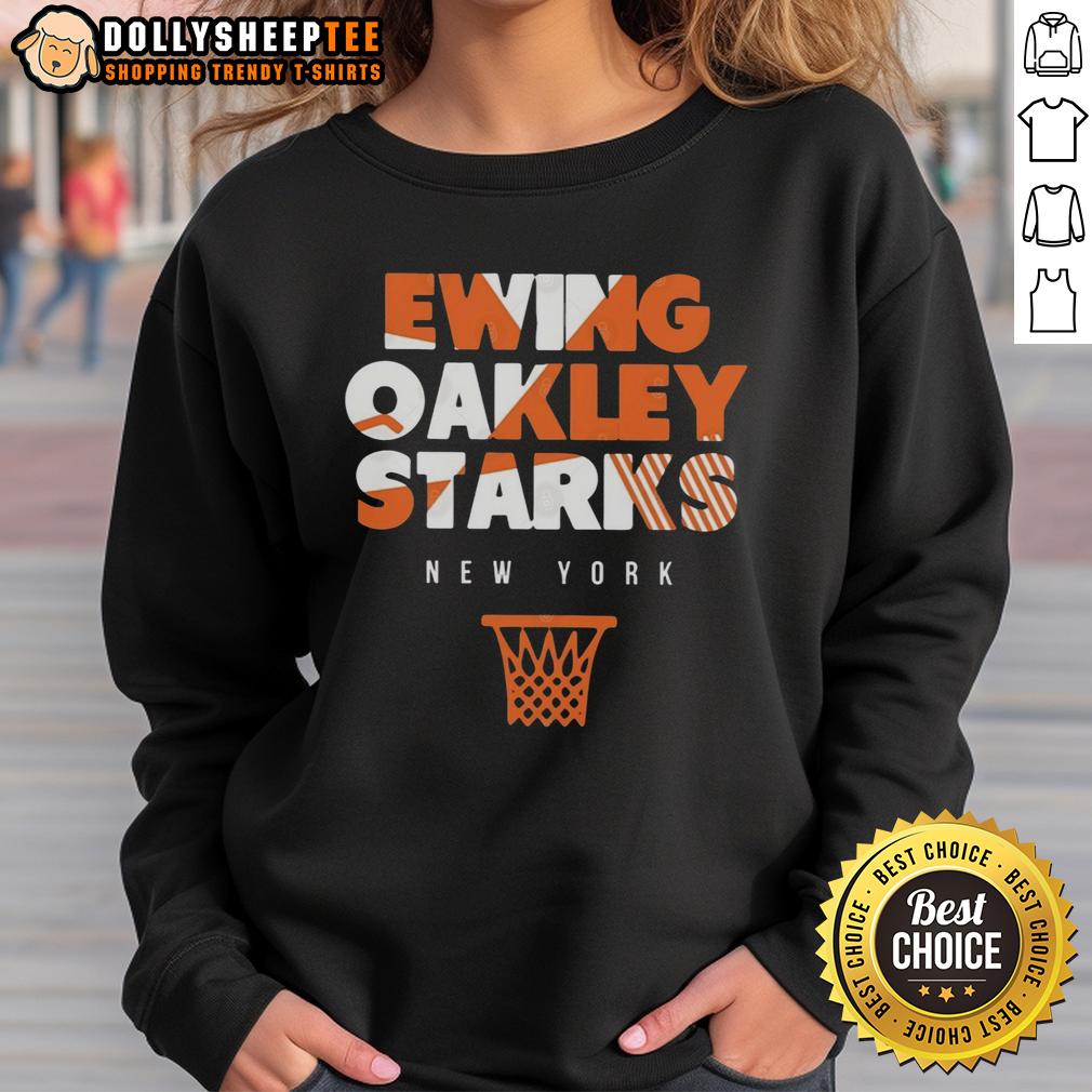 Nice New York Knicks Ewing Oakley Starks Hoop Vintage T-Shirt - Image 5