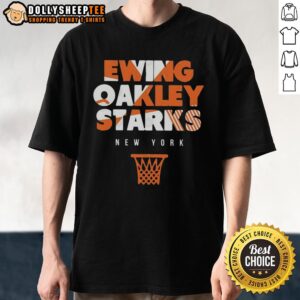 Nice New York Knicks Ewing Oakley Starks Hoop Vintage T-Shirt