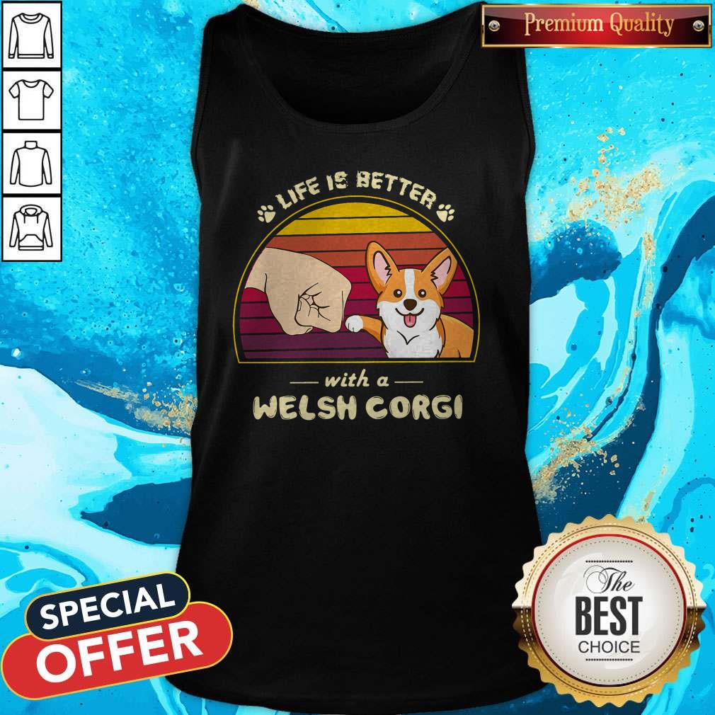 Funny Life Is Better With A Welsh Corgi Vintage Retro Shirt - Image 4