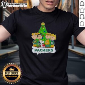 Awesome Peanuts Characters X Green Bay Packers Chrismas T-Shirt