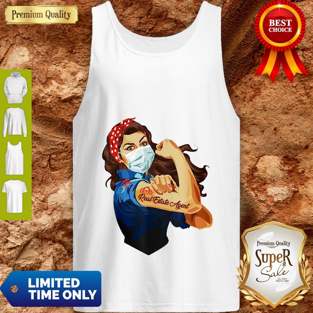 Strong Woman Mask Real Estate Agent Coronavirus Shirt - Image 3