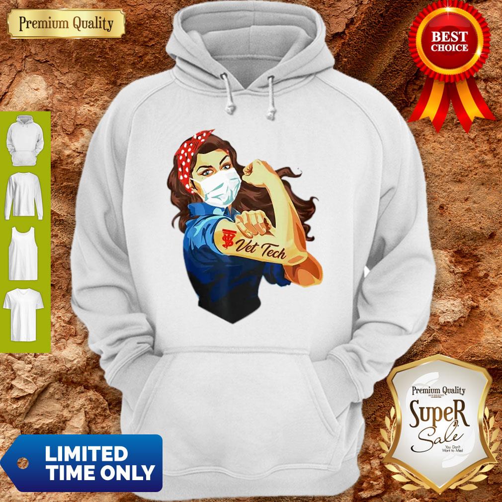 Strong Woman Mask Vet Tech Coronavirus Shirt - Image 5