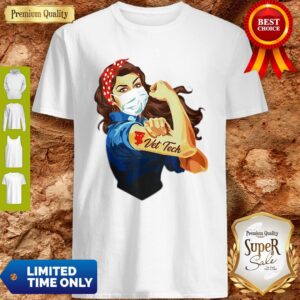 Strong Woman Mask Vet Tech Coronavirus Shirt
