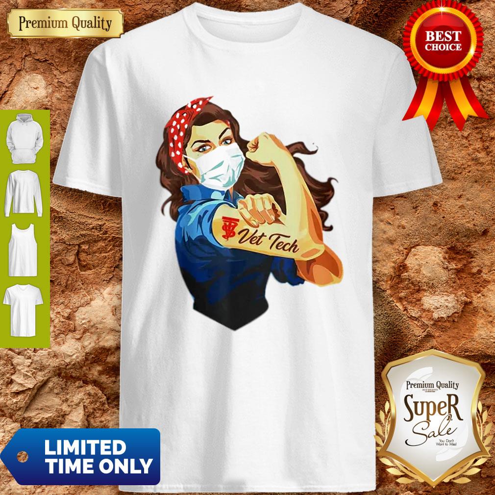 Strong Woman Mask Vet Tech Coronavirus Shirt