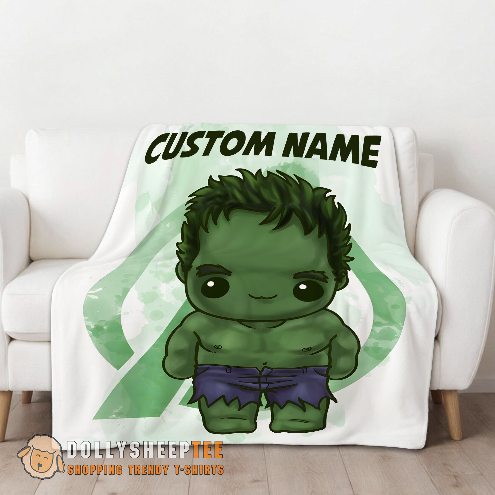 Hot Cute Official Superhero Marvel Avenger Chibi Hulk Blanket Fleece Customized Blanket - Image 2