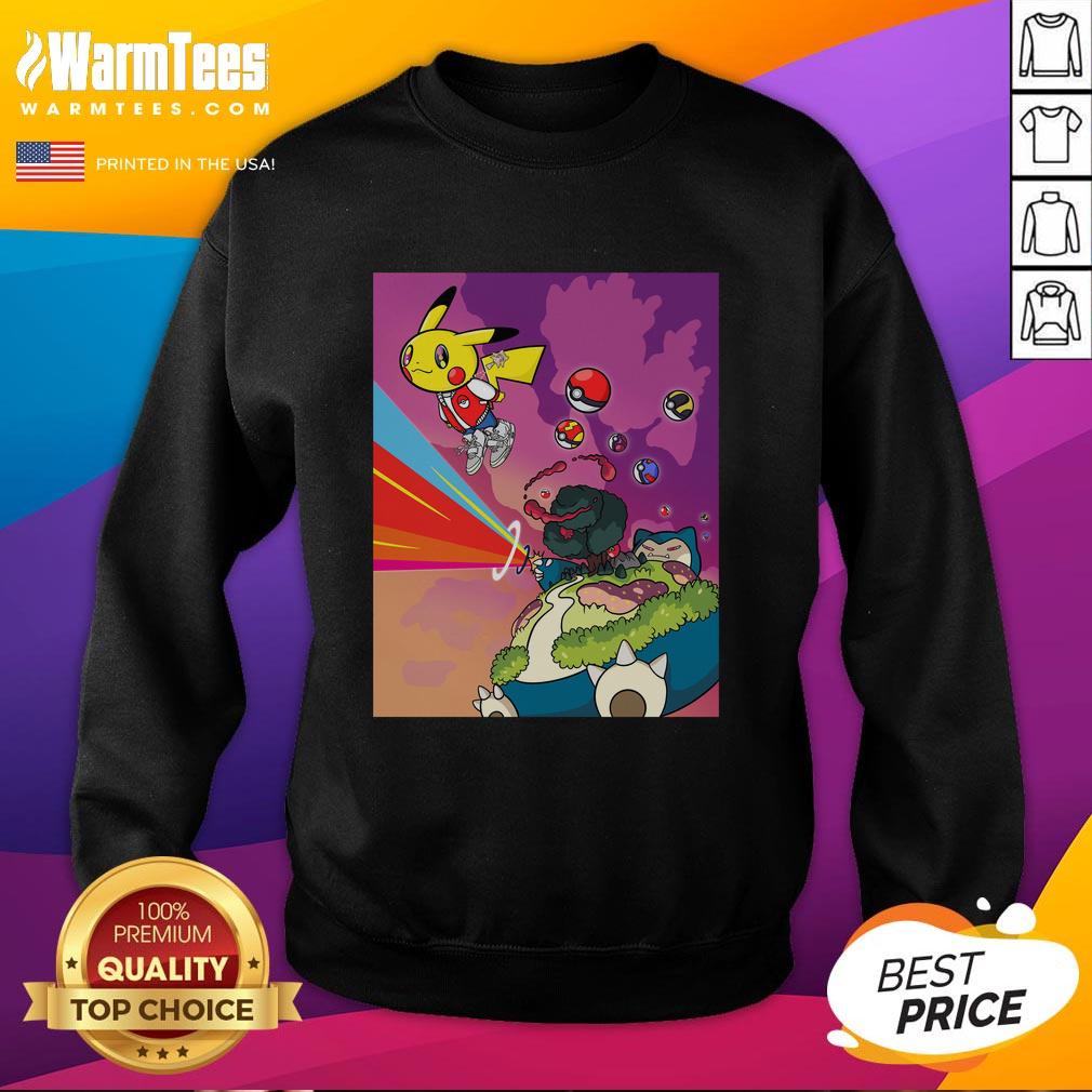 Official Pikachu Kanye Graduation Mashup Parody T-Shirt - Image 5