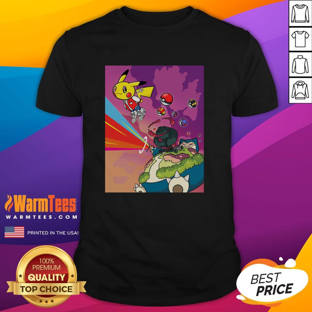 Official Pikachu Kanye Graduation Mashup Parody T-Shirt