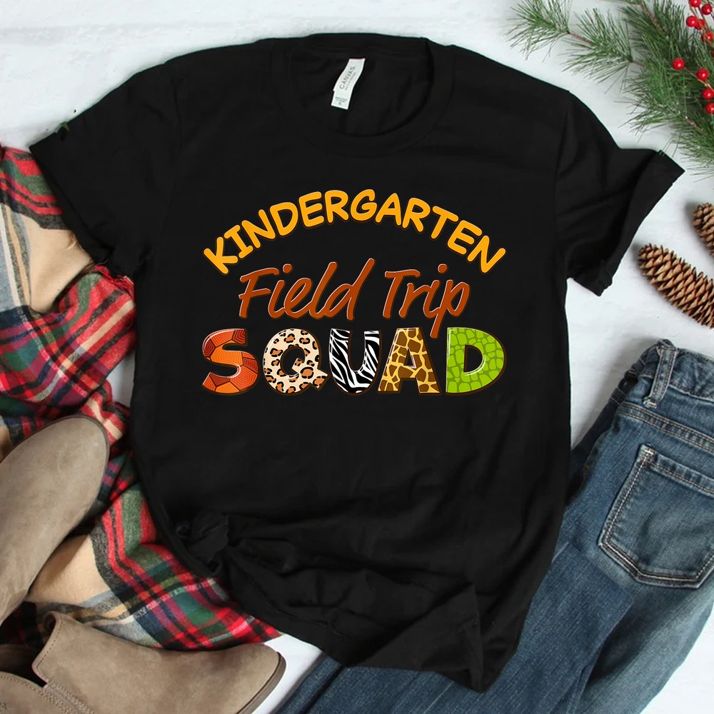 Kindergarten Students School Zoo Field Trip Squad Matching Shirt