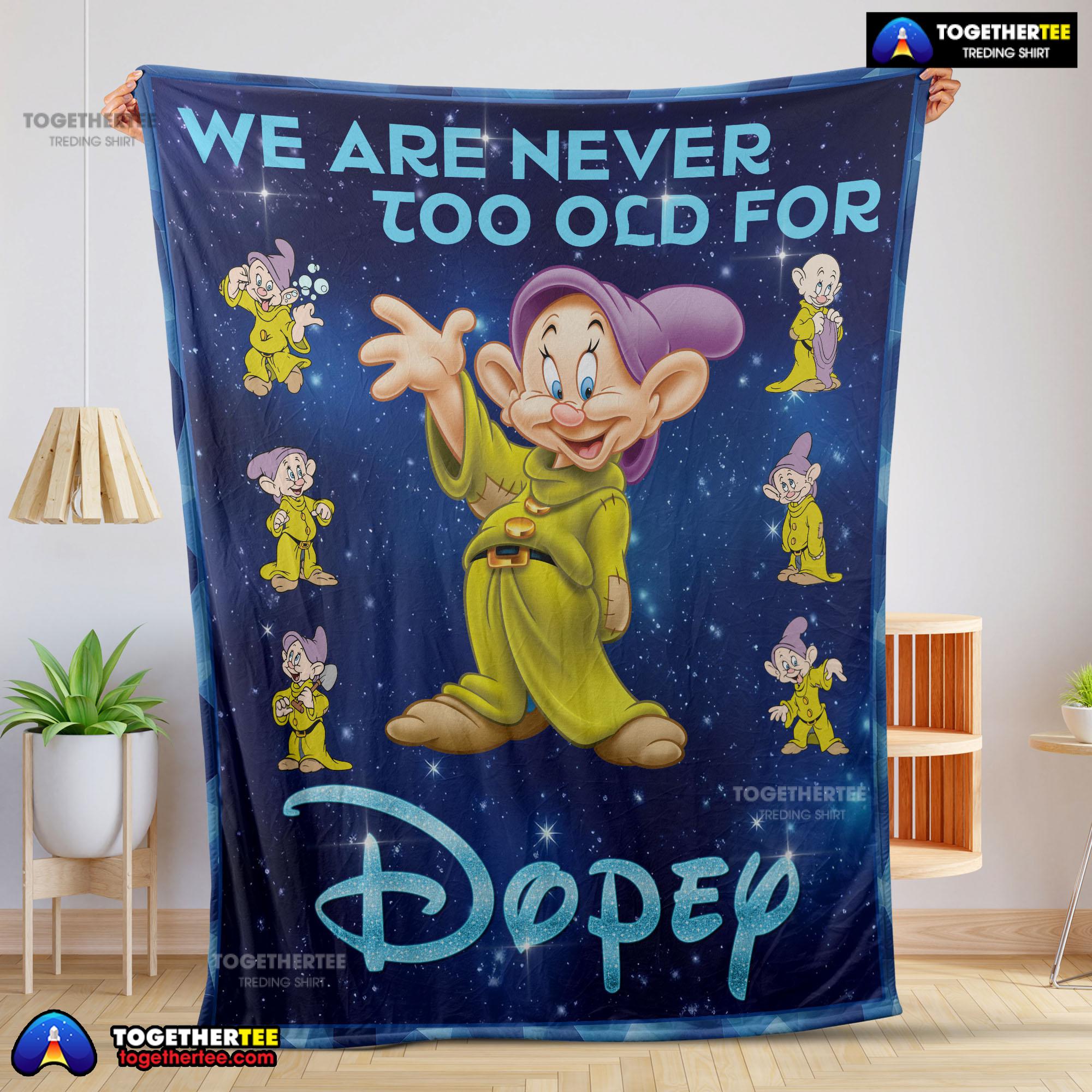 Disney Cartoon Snow White Dopey The Seven Dwarfs Blanket Customized Blanket