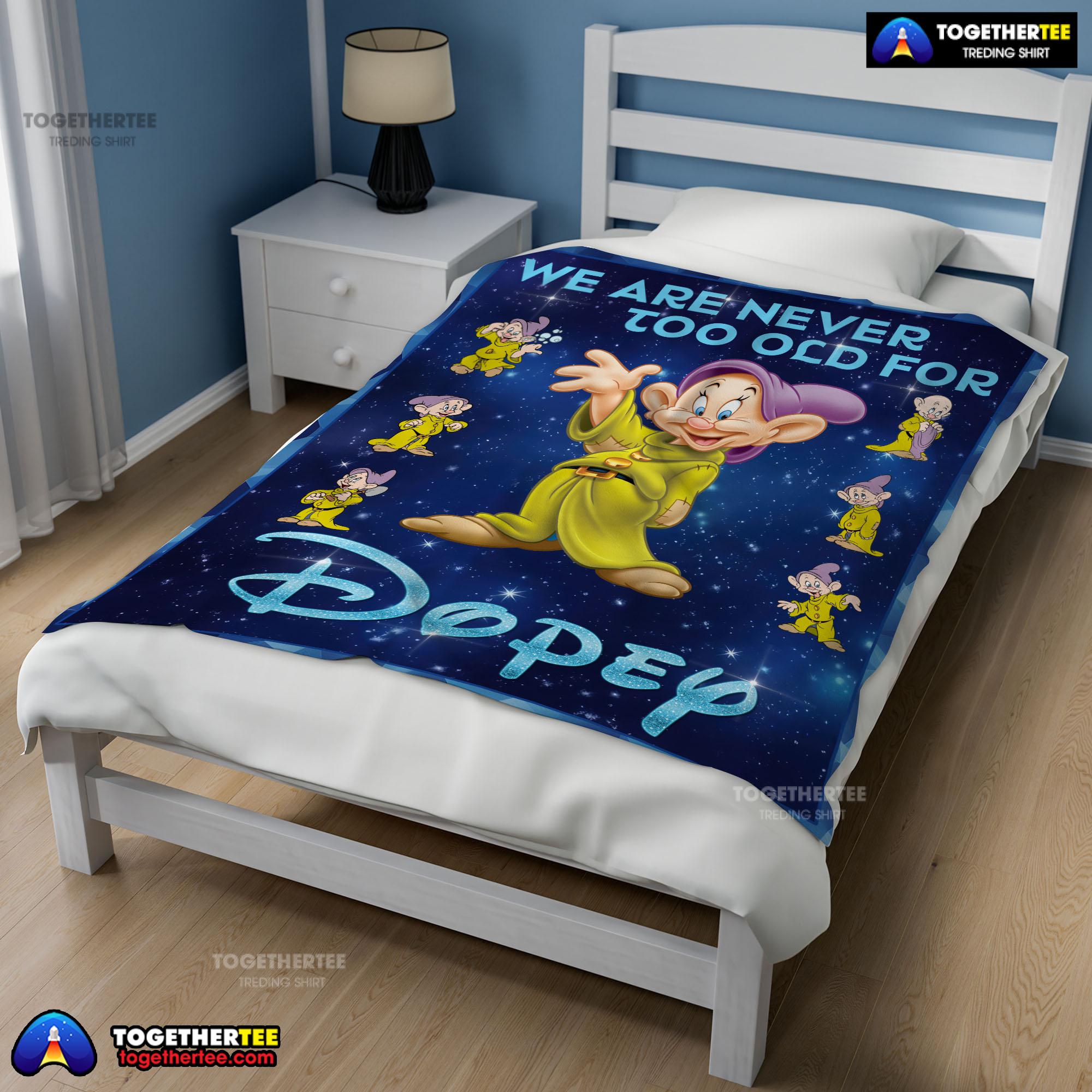 Disney Cartoon Snow White Dopey The Seven Dwarfs Blanket Customized Blanket - Image 3