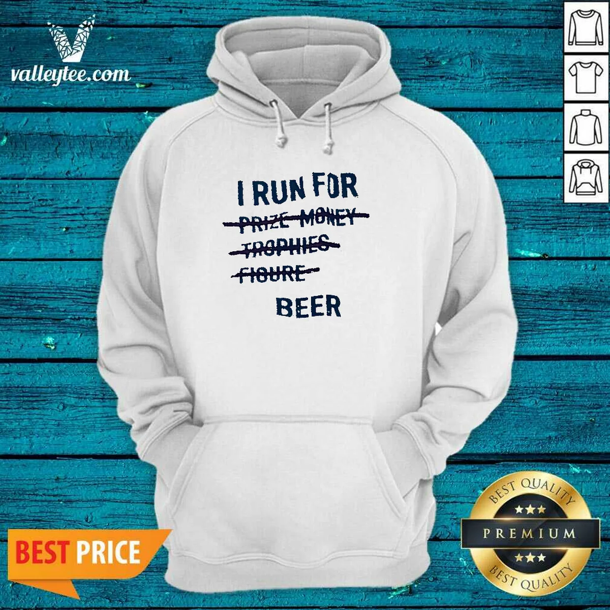 Awesome I Run For Prize Monkey Trophies Figure Beer Shirt - Image 3