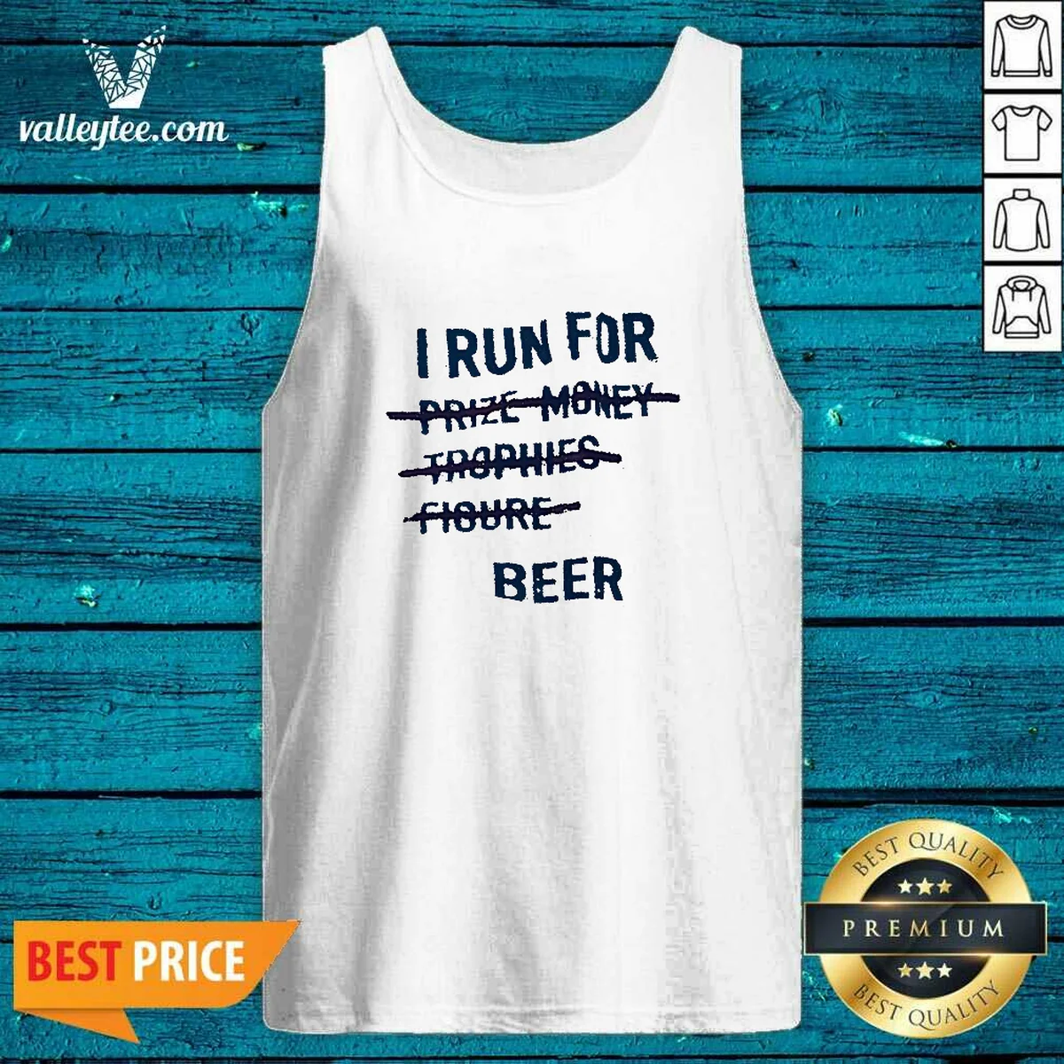 Awesome I Run For Prize Monkey Trophies Figure Beer Shirt - Image 4
