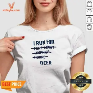 Alternative view of Awesome I Run For Prize Monkey Trophies Figure Beer Shirt