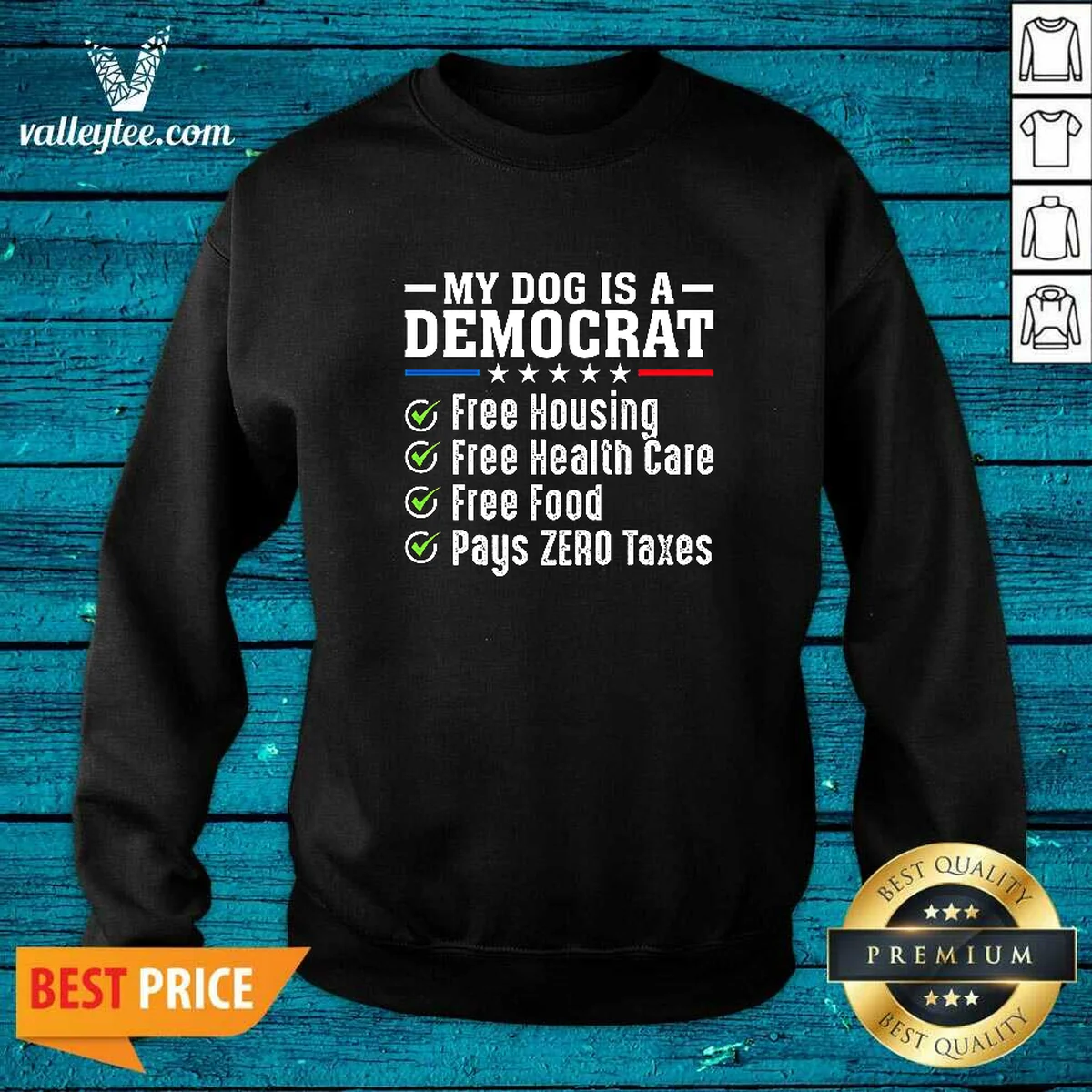 Pretty My Dog Is A Democrat Free Housing Shirt - Image 3