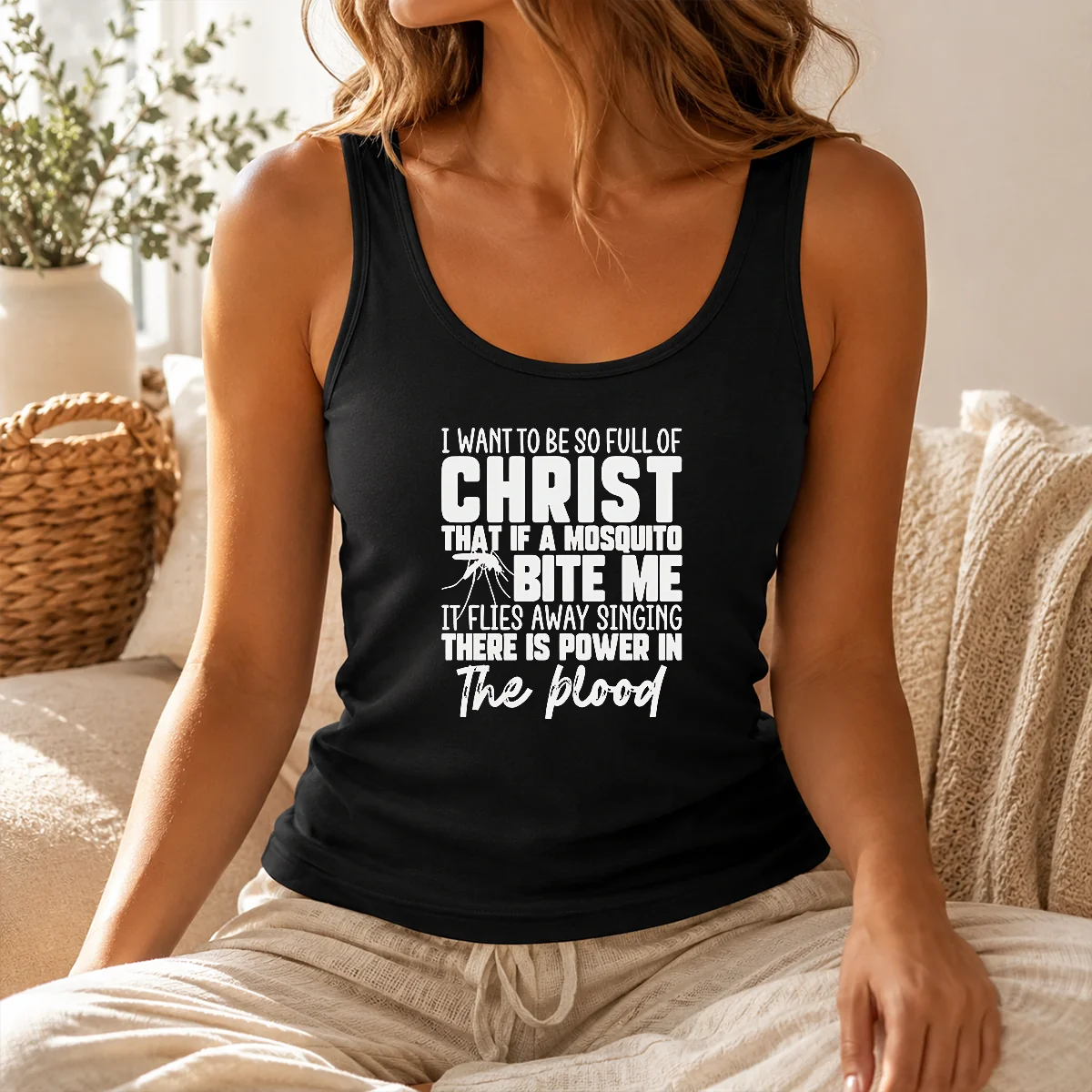 Awesome I Want To Be So Full Of Christ Mosquito Bite Power In The Blood Shirt - Image 3