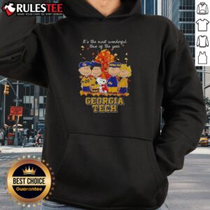 Alternative view of Awesome The Peanuts Character Georgia Tech It's The Most Wonderful Time Of The Year T-Shirt