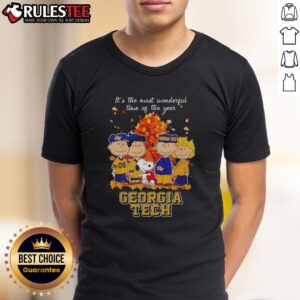 Awesome The Peanuts Character Georgia Tech It's The Most Wonderful Time Of The Year T-Shirt