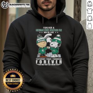 Alternative view of Original Charlie Brown Touch Hand Snoopy Forever A Michigan State Spartans Fan Win Or Lose T-Shirt