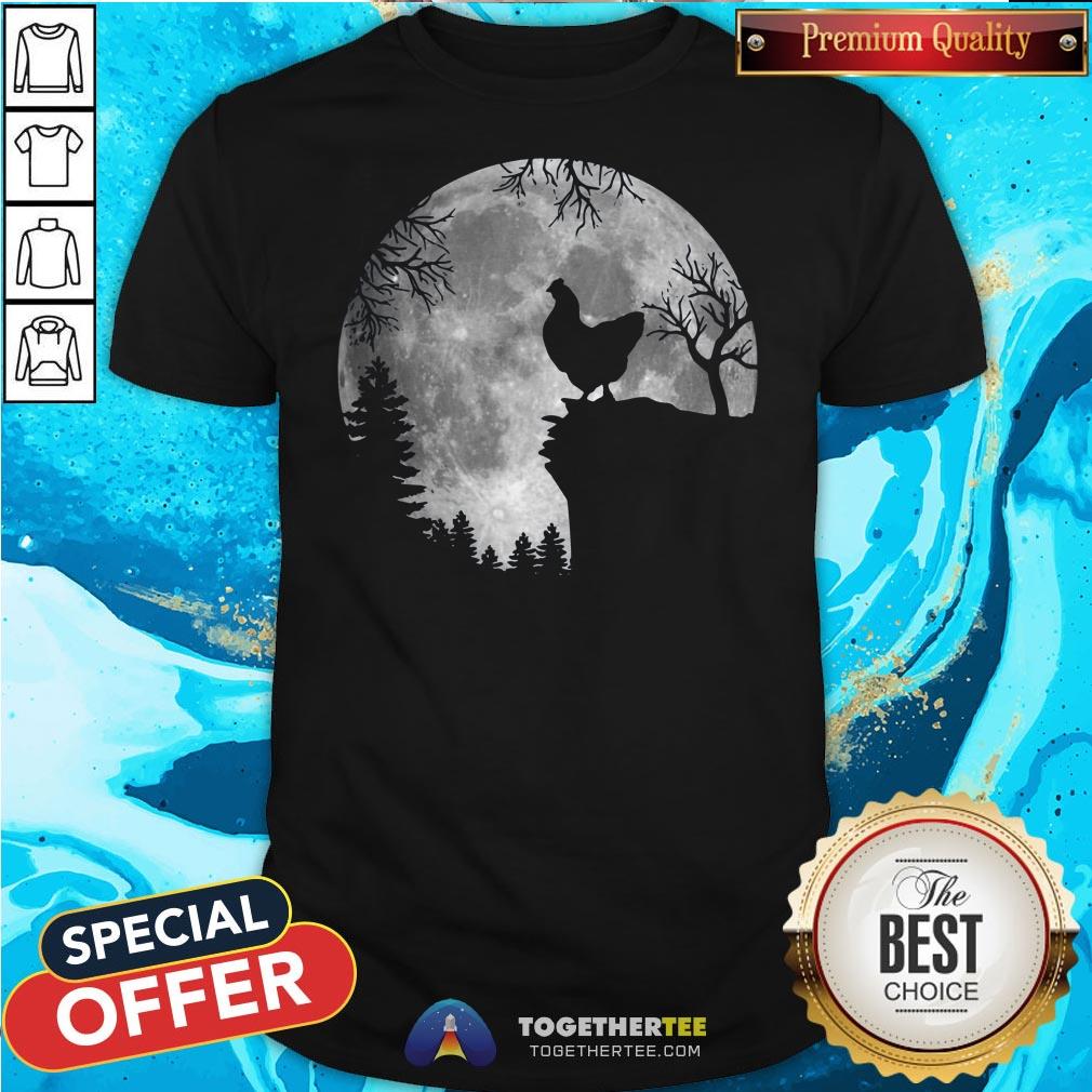 Nice Chicken Black Moon Halloween Shirt