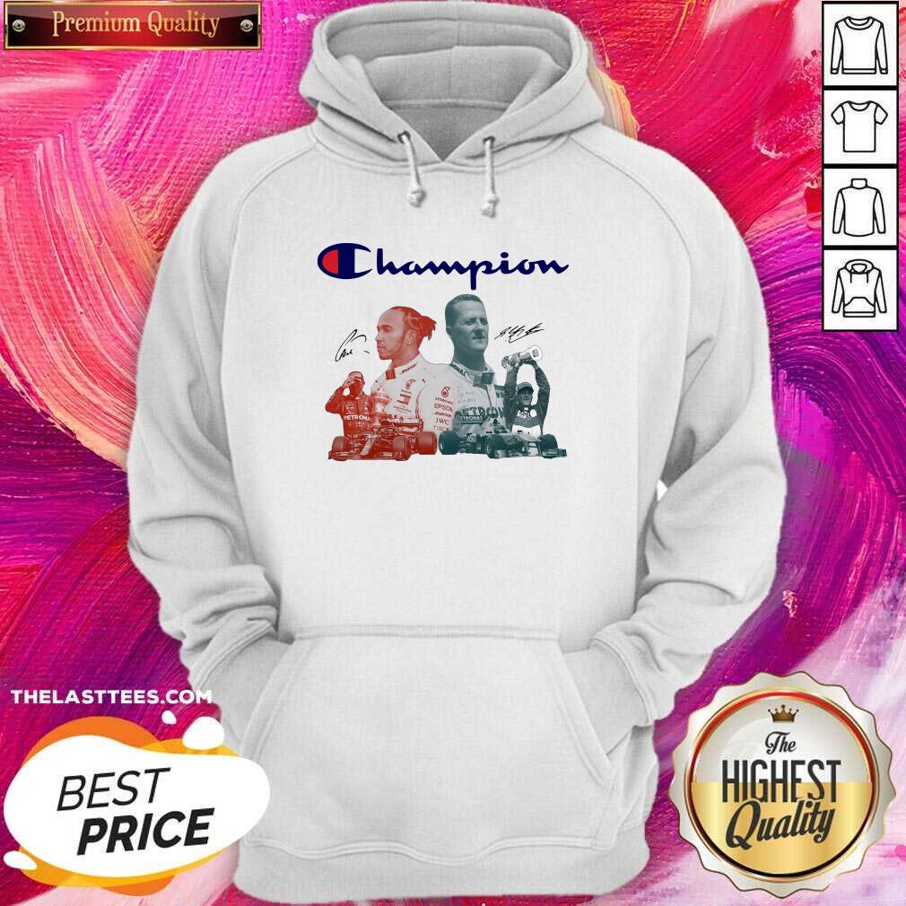 Pretty Hamilton F1 New World Champions Signature Shirt - Image 5