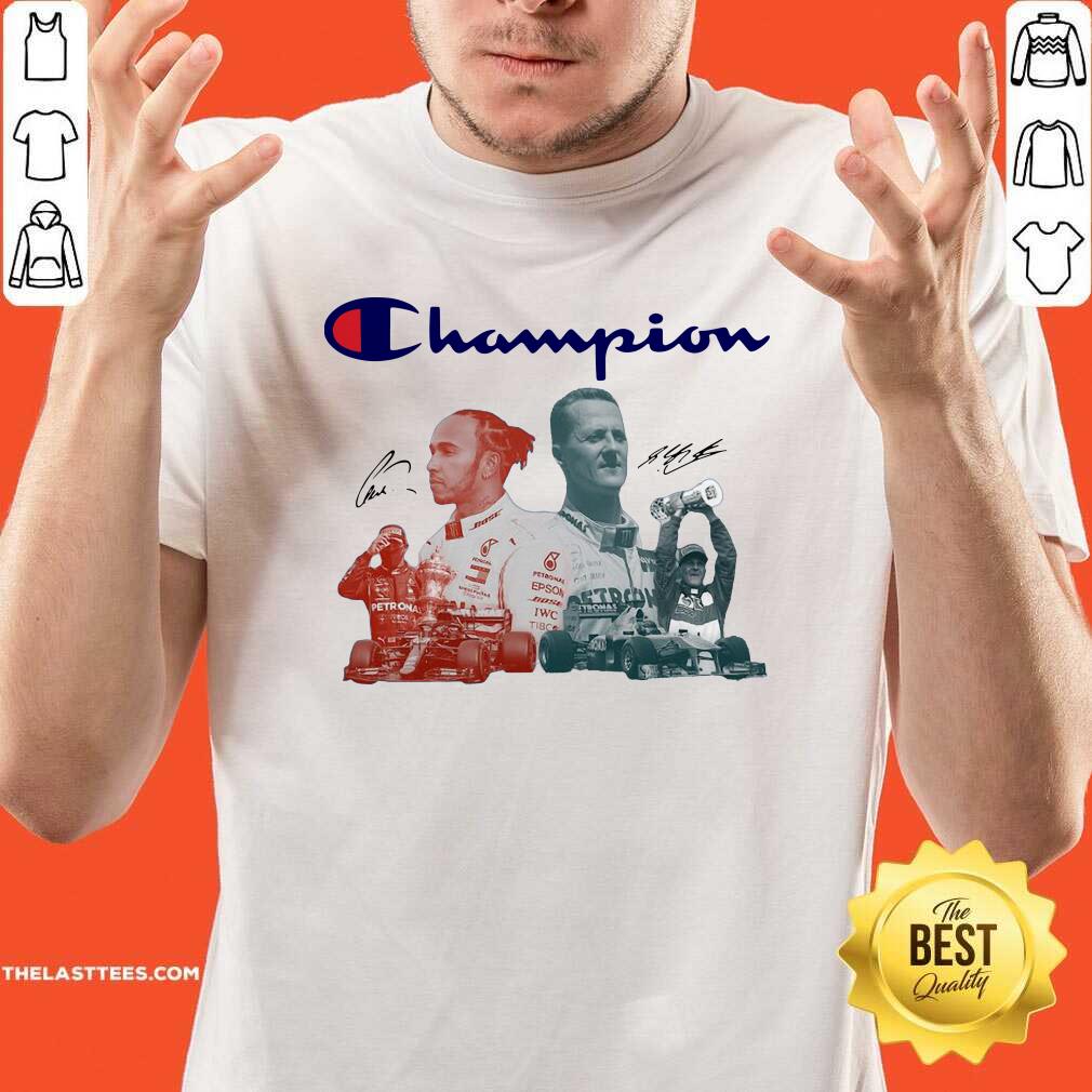 Pretty Hamilton F1 New World Champions Signature Shirt