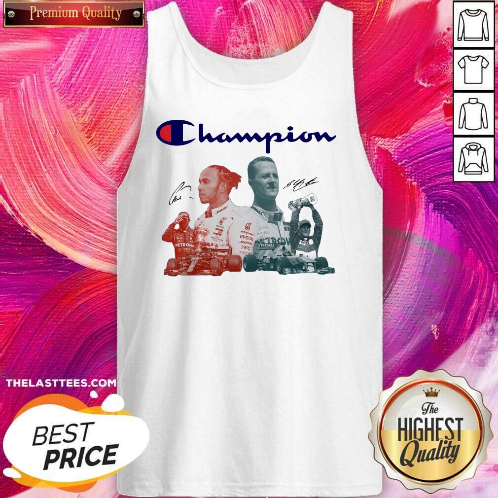 Pretty Hamilton F1 New World Champions Signature Shirt - Image 3