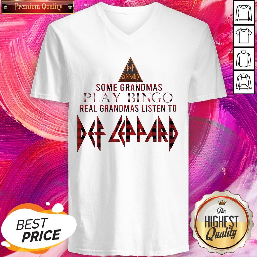 Some Grandmas Play Bingo Real Grandmas Listen To Def Leppard Shirt - Image 4