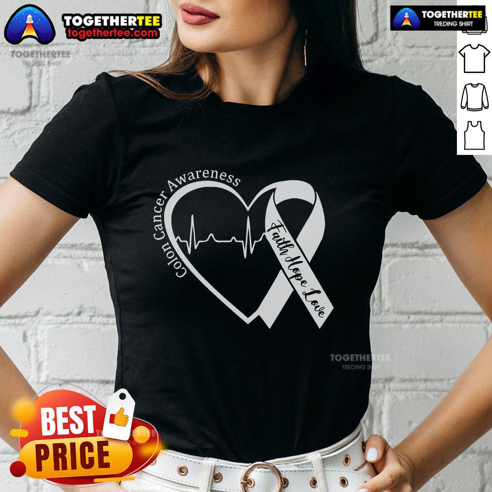 Top Colorectal Colon Cancer Awareness Ribbon Colonoscopy T-Shirt - Image 3