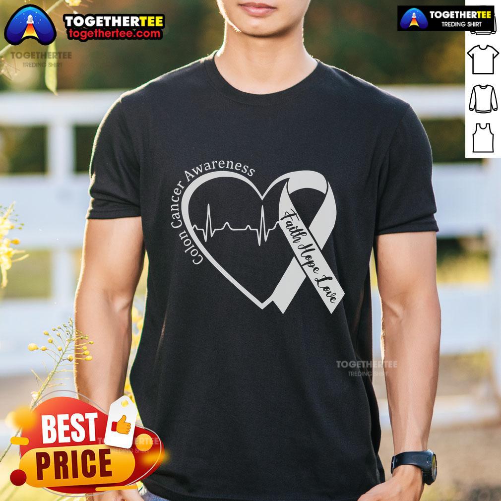Top Colorectal Colon Cancer Awareness Ribbon Colonoscopy T-Shirt