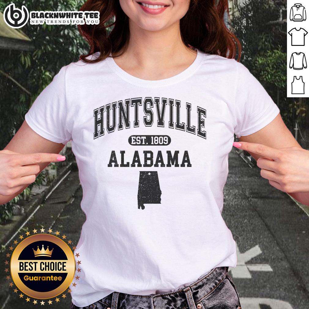 Top Huntsville Alabama Est 1809 Varsity T-Shirt - Image 3