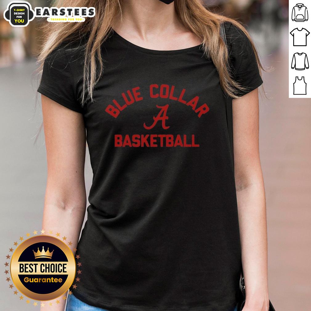 Awesome Alabama Crimson Tide Blue Collar Basketball T-Shirt - Image 3