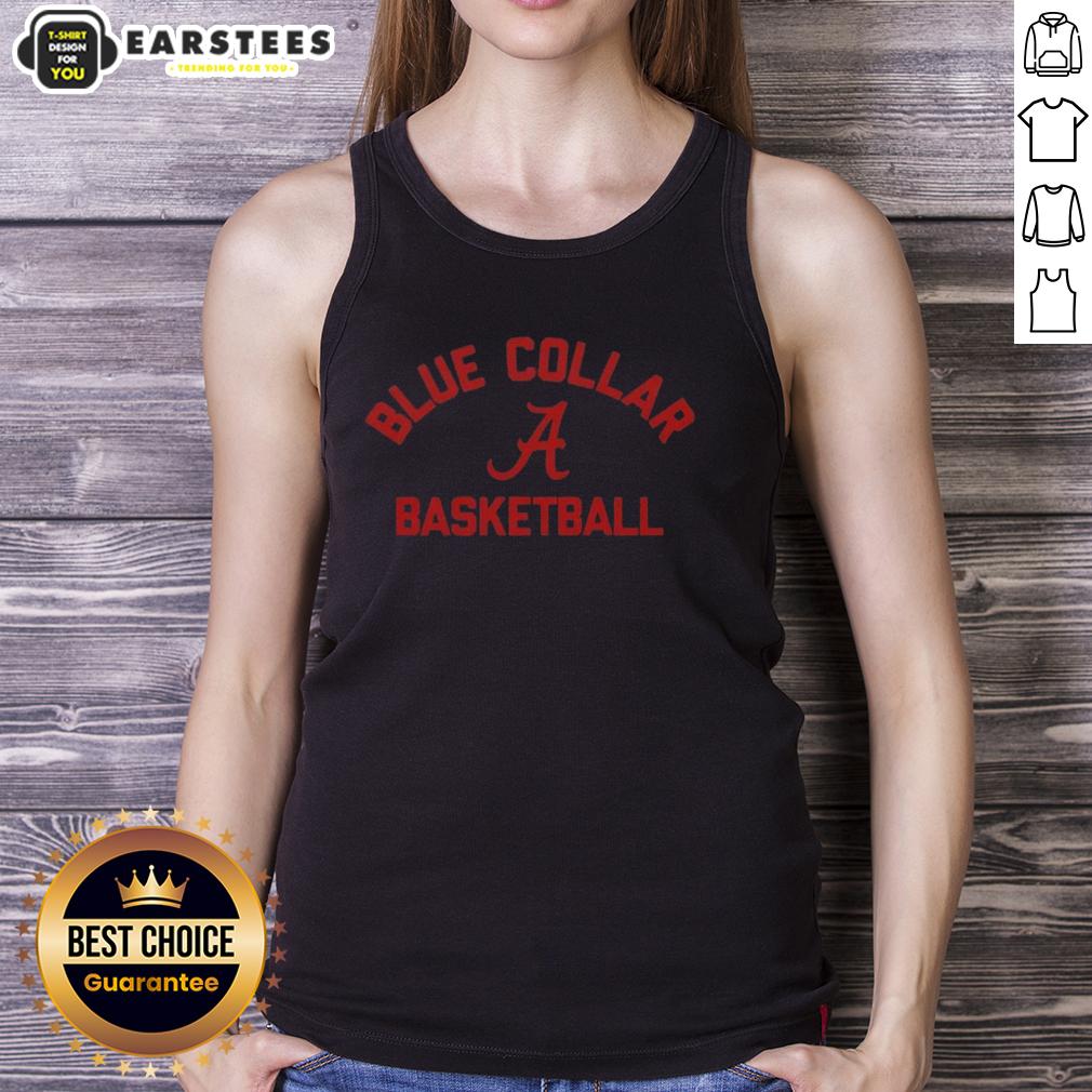 Awesome Alabama Crimson Tide Blue Collar Basketball T-Shirt - Image 4