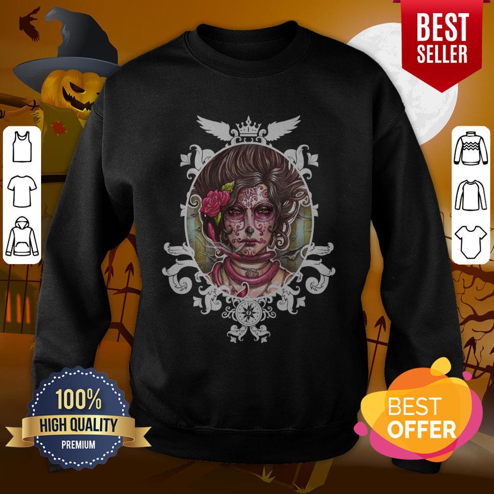 Catrina Colorada Day Of The Dead Shirt - Image 4