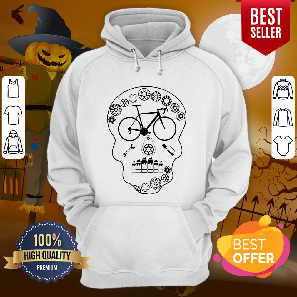 Cog Skull Bicycle Day Of Dead Dia De Los Muertos Shirt - Image 5