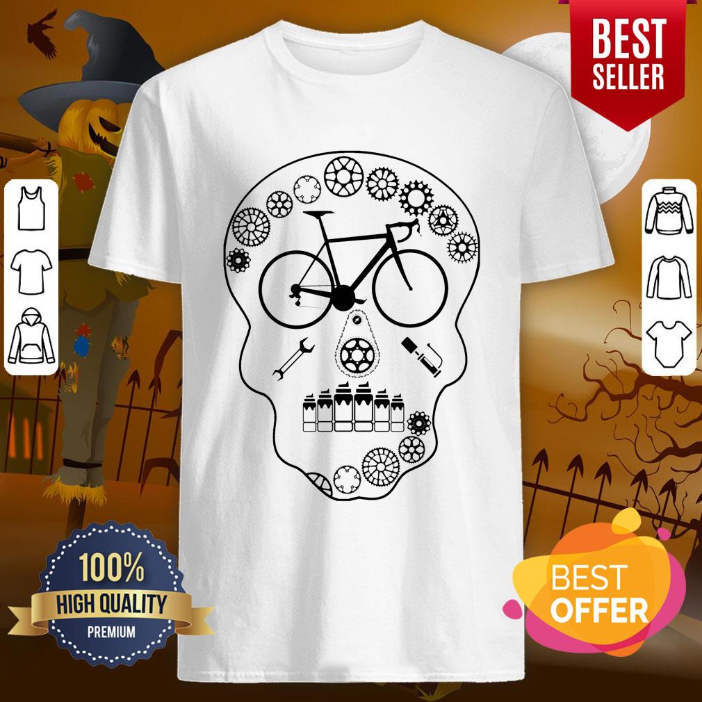 Cog Skull Bicycle Day Of Dead Dia De Los Muertos Shirt