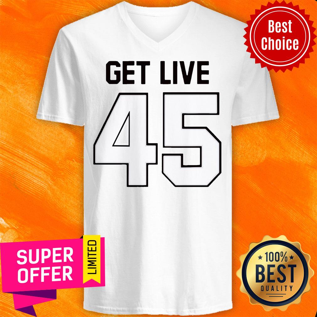 Funny Get Live 45 Football TB Shirt - Image 3