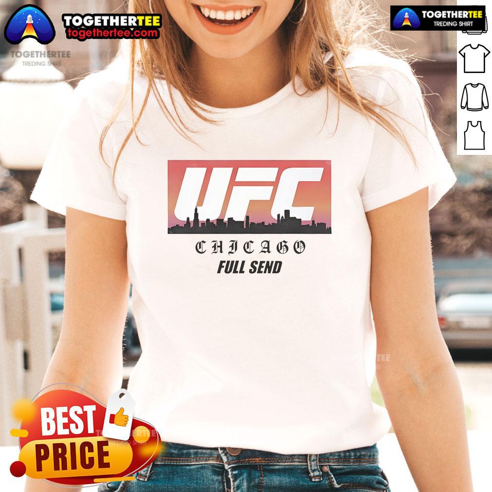 Official UFC Chicago Skyline White T-Shirt - Image 3