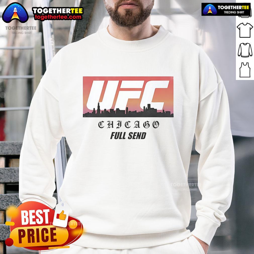 Official UFC Chicago Skyline White T-Shirt - Image 5
