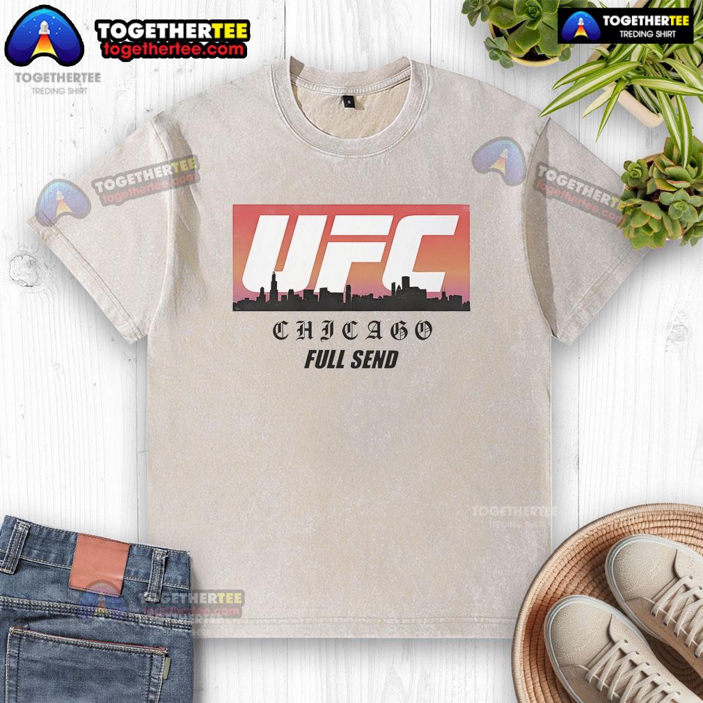 Official UFC Chicago Skyline White T-Shirt - Image 6
