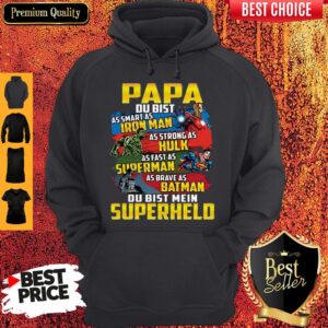 Alternative view of Papa As Smart As Iron Man As Strong As Hulk As Fast As Superman As Brave As Batman Du Bist Mein Superheld Shirt