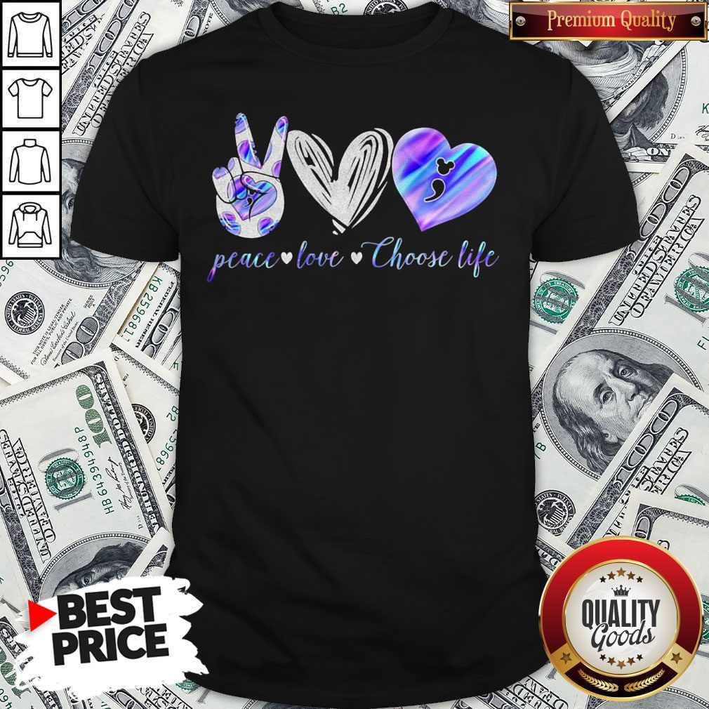 Peace Love Choose Life Mickey Mouse Shirt