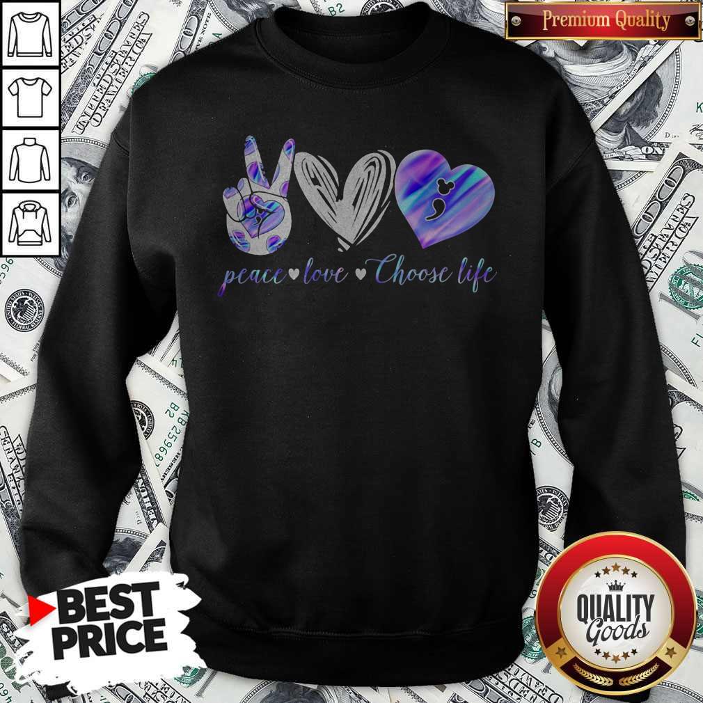 Peace Love Choose Life Mickey Mouse Shirt - Image 2