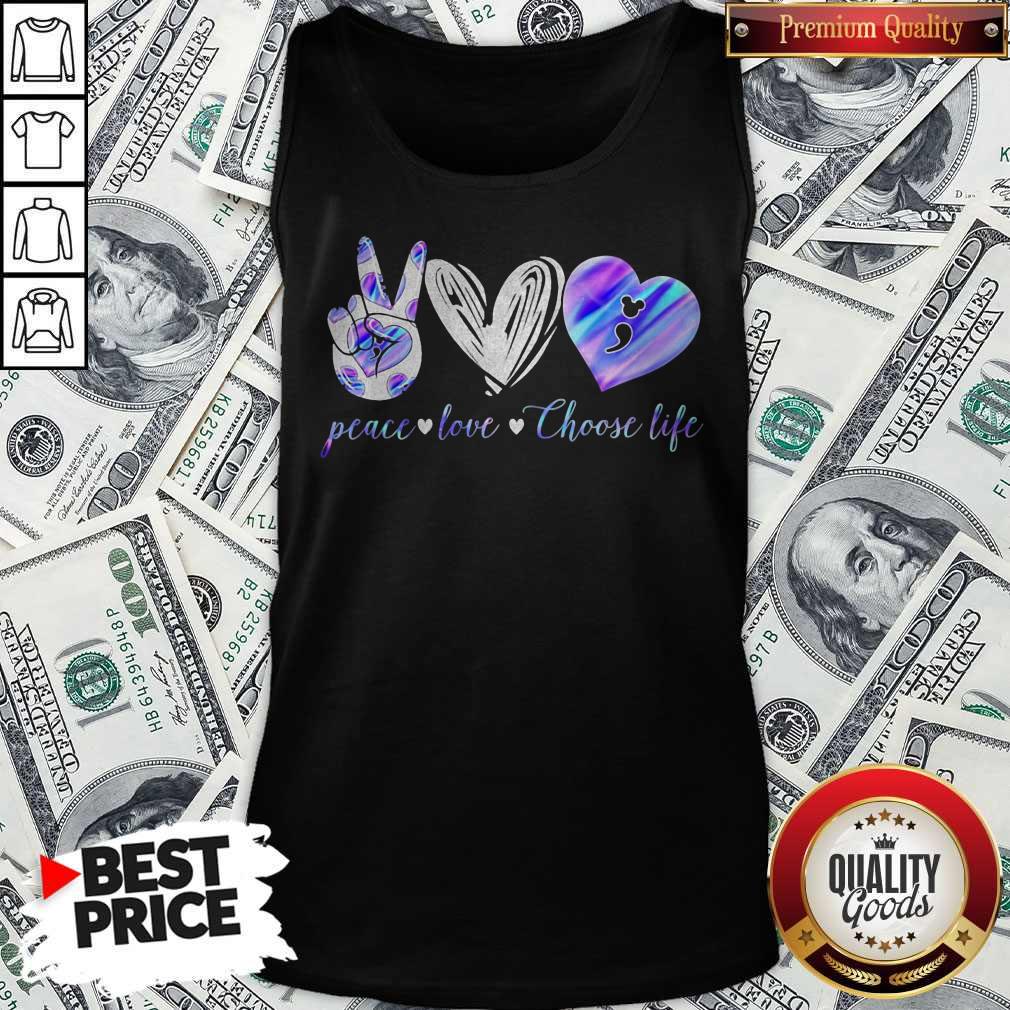 Peace Love Choose Life Mickey Mouse Shirt - Image 5